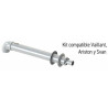 KITMH100D-KIT COMPATIBLE VAILLANT/ARISTON DIÁMETRO 60/100mm ALUMINIO PINTADO EN BLANCO-DISMOL (UD)