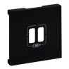 864524-FRONTAL NILOÉ STEP PARA BASE CARGADOR DOBLE USB A+A, NEGRO MATE-LEGRAND (UD)