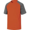 GENOAGRGT-CAMISETA 100% ALGODÓN TALLA L GRIS-NARANJA-DELTA PLUS ()