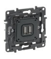 864024-BASE CARGADOR DOBLE USB A+A NILOÉ STEP 250V-LEGRAND (UD)