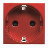 N2288 RJ-BASE DE ENCHUFE 2P+T LATERAL SCHUKO ZENIT ROJO-NIESSEN (UD)