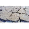 PIEDRA TRAVERTINO CANTO RODADO 2 CM 30 FILAS/PALET (FILA)