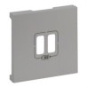 864324-FRONTAL NILOÉ STEP PARA BASE CARGADOR DOBLE USB A+A, ALUMINIO-LEGRAND (UD)