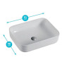 S04060100 LAVABO CINQUE 51X40 CM BLANCO (UD)