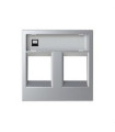 N2218.2 PL-TAPA CON VENTANA PARA 2 CONECTORES TELEFONÍA/INFORMÁTICA ZENIT PLATA-NIESSEN (UD)