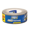 507609-CINTA ADHESIVA AMERICANA TACKCEYS 50mm PLATA 50m (ROLLO)-CEYS (UD)