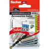 502693-KIT FIJACIÓN ACCESORIOS BAÑO BOLSA-FISCHER (UD)