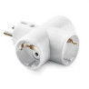 1303-ADAPTADOR TRIPLE CON TOMA DE TIERRA PORTACONTACTOS EN CERÁMICA REFORZADO-FAMATEL (UD)
